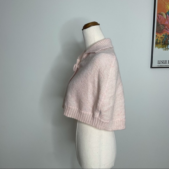 Mimco Pink Knit Cape Size Small S Wool Mohair - Picture 4 of 10